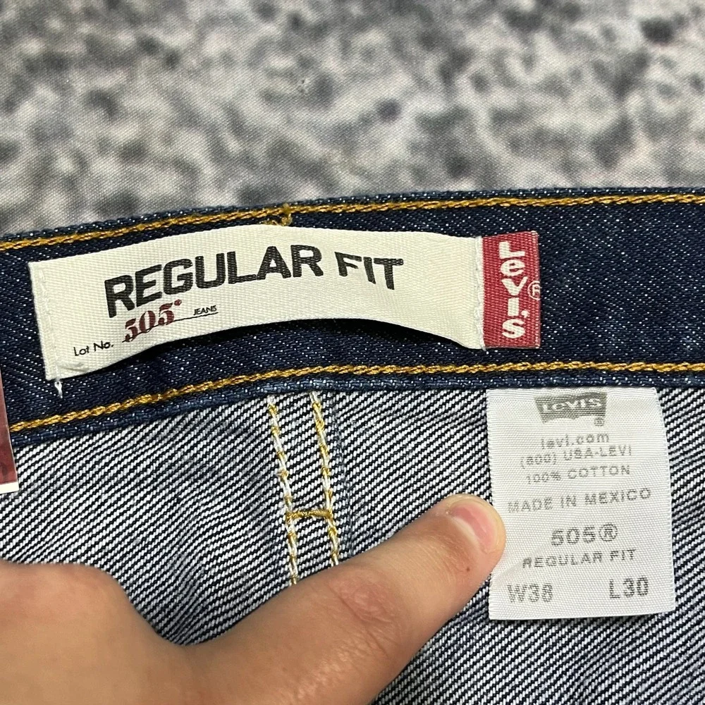 NEW Vintage‎ Levi's 505 Regular Fit Jeans Mens 38x30 Blue Denim Y2K 2000s